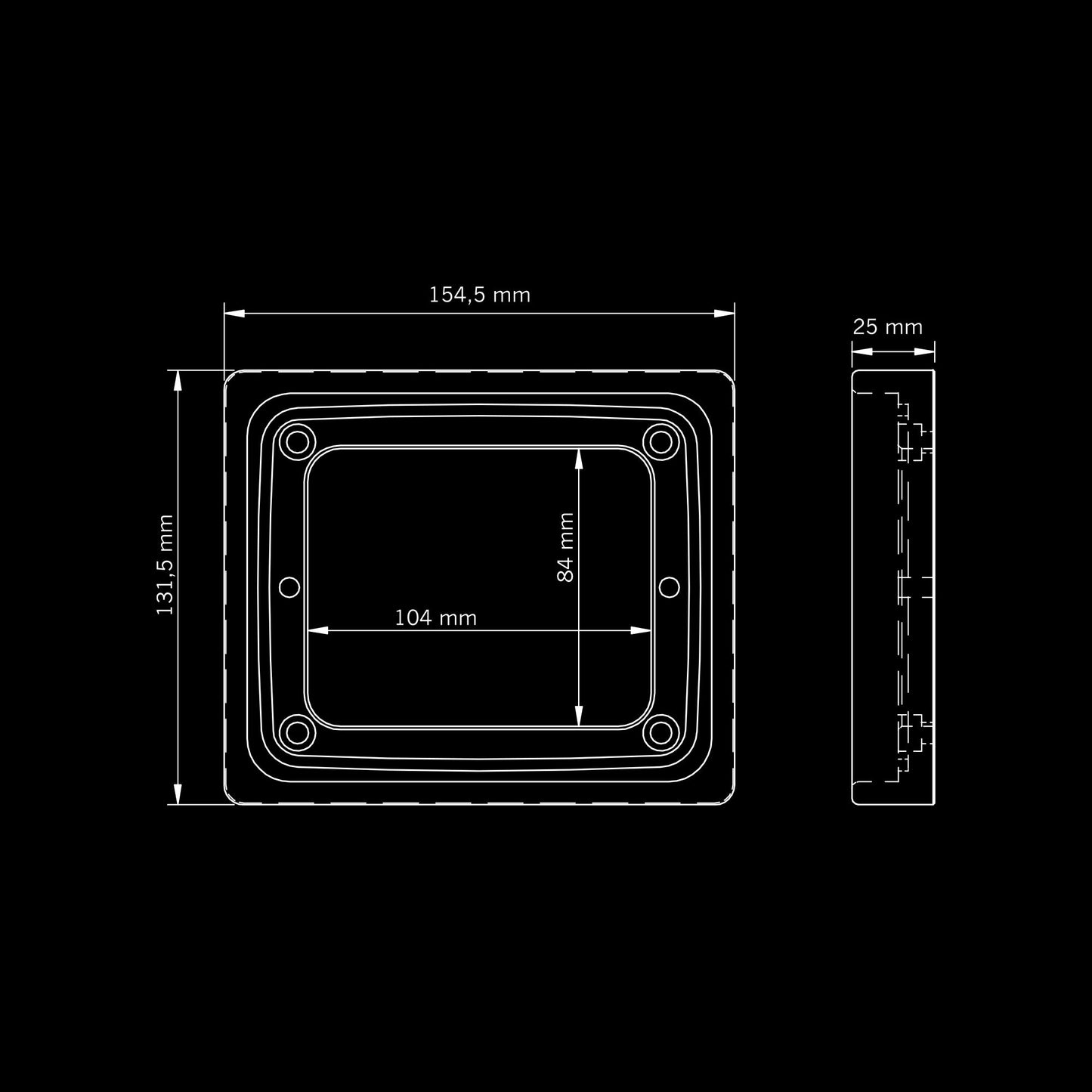 Strands IZE LED Single Mounting Frame / 1 Lamp Version -