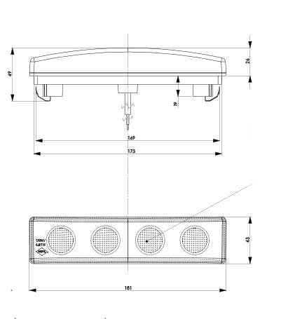 Scania LED Visor Marker Light WHITE OR AMBER - bin:Middle - Front & Rear Marker Lights - Scania Lights - spo-cs-disable