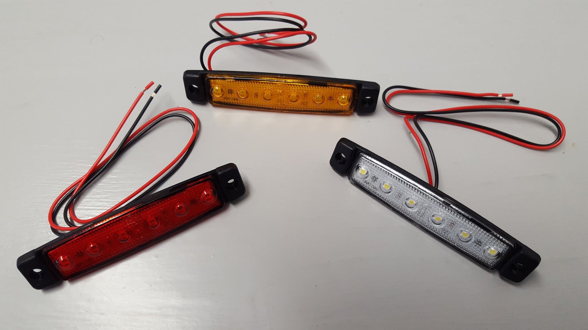 Red Slimline Rear LED Marker Lamp for Trucks - Front & Rear Marker Lights - spo-cs-disabled - spo-default - spo-disable