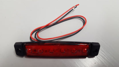 Red Slimline Rear LED Marker Lamp for Trucks - Front & Rear Marker Lights - spo-cs-disabled - spo-default - spo-disable