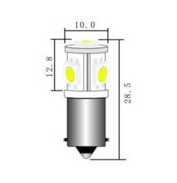 24v Ba9 LED Truck Bulbs, 5 x LED Replaces 249 (T4W) Pack of 2 - 24v LED Bulbs - LED Bulbs - spo-cs-disabled - spo-defau