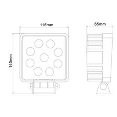 LED Work Light / Square /  27w - spo-cs-disabled - spo-default - spo-disabled - spo-notify-me-disabled