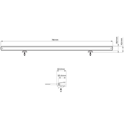 Strands Low Rider Position Light with Hazard Warning Strobe / 30"