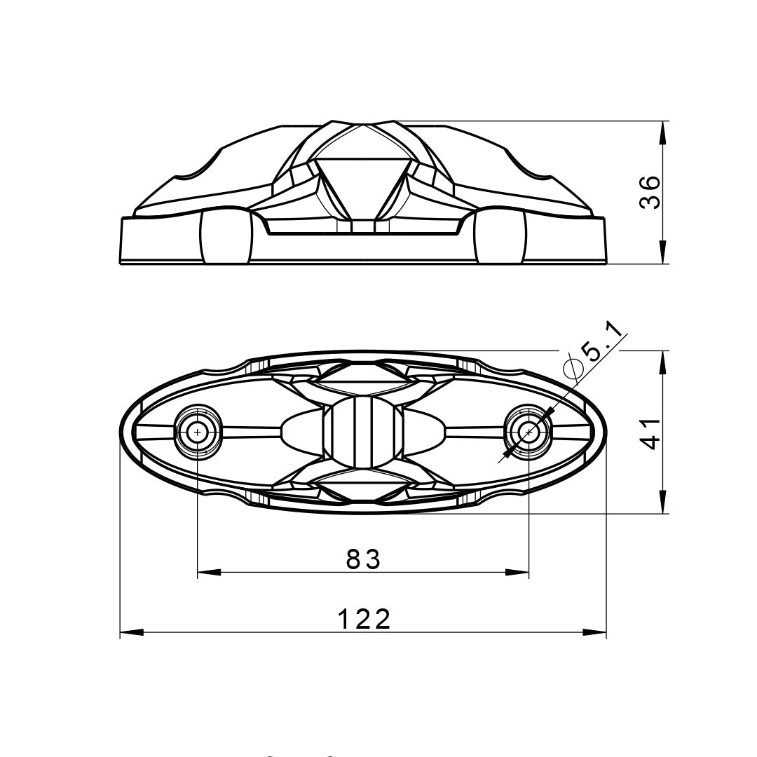 Three Function LED Clearance Lamps / Surface Mount / Pack of 2 - Outline Marker Lights - spo-cs-disabled - spo-default