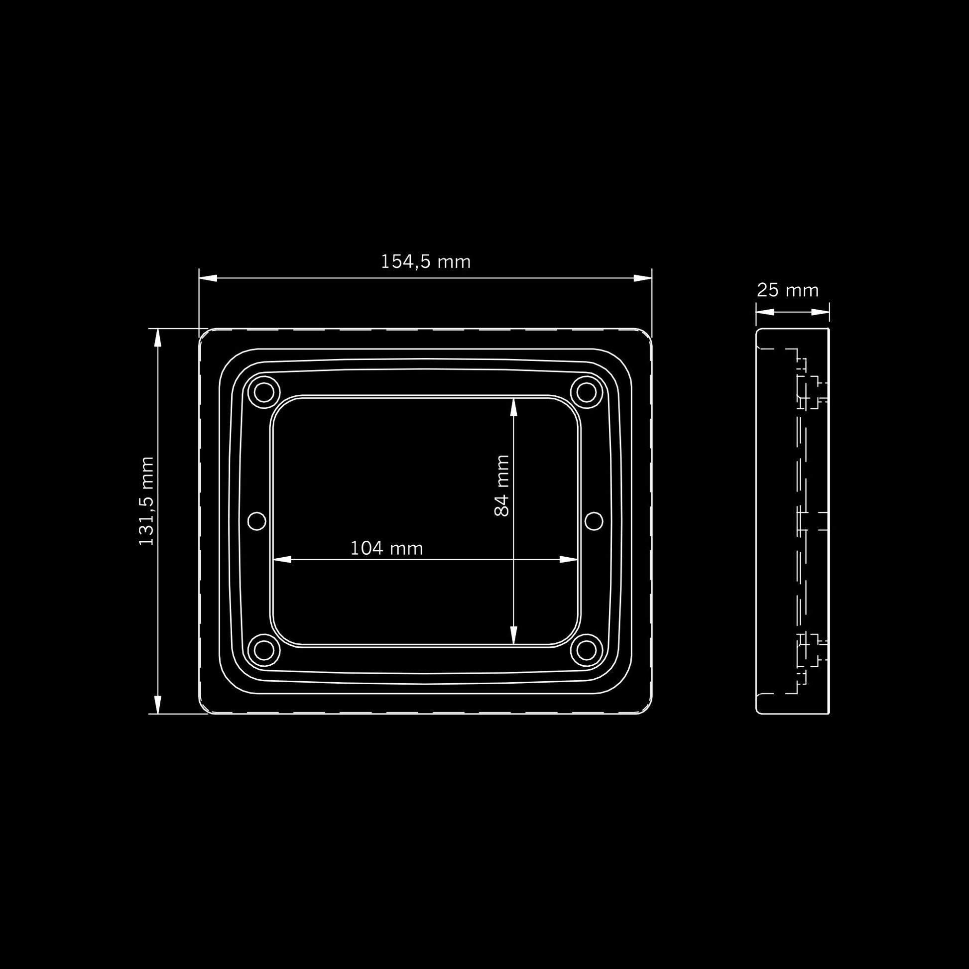 Strands IZE LED Single Mounting Frame / 1 Lamp Version - 