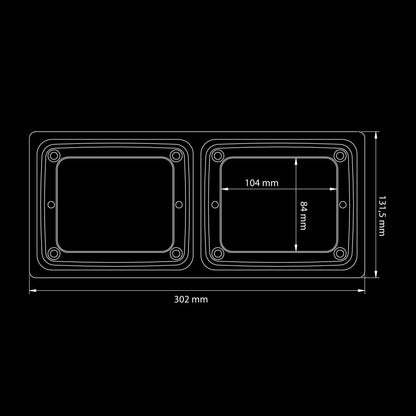 Strands IZE LED Double Mounting Frame / 2 Lamp Horizontal Version - 