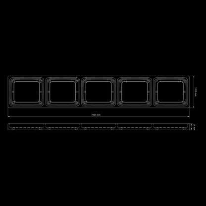 Strands IZE LED Mounting Frame / 5 Lamp Version - 