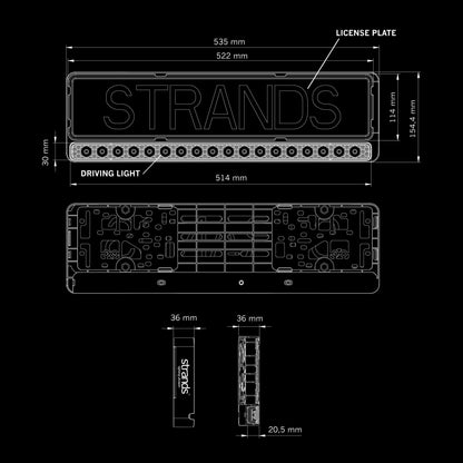 Strands Nuuk E-Line Number Plate LED Light Bar - spo-cs-disabled - spo-default - spo-disabled - spo-notify-me-disabled