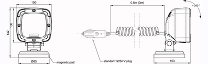 Fristom Heavy Duty LED Work Light / Magnetic Mount - spo-cs-disabled - spo-default - spo-disabled - spo-notify-me-disab