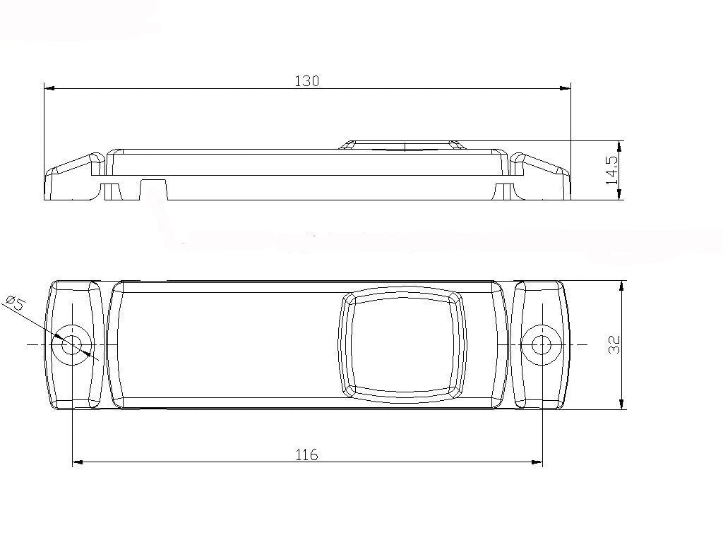 LED Marker Light with Reflector: White, Red or Amber - Front & Rear Marker Lights - spo-cs-disabled - spo-default - spo