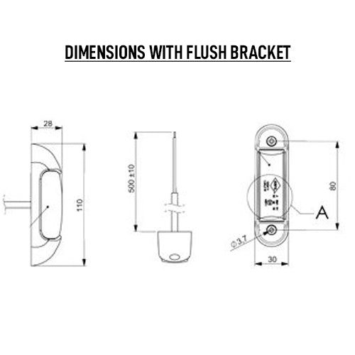 LED Outline Marker Lamp with Flush Brackets - spo-cs-disabled - spo-default - spo-disabled - spo-notify-me-disabled