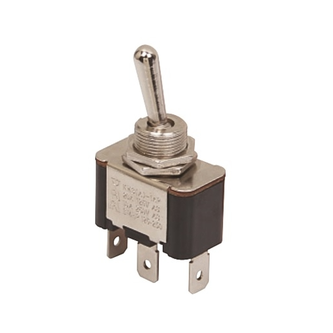 ON/OFF/ON Metal Toggle Switch with Blade Terminals – Torlok Ltd