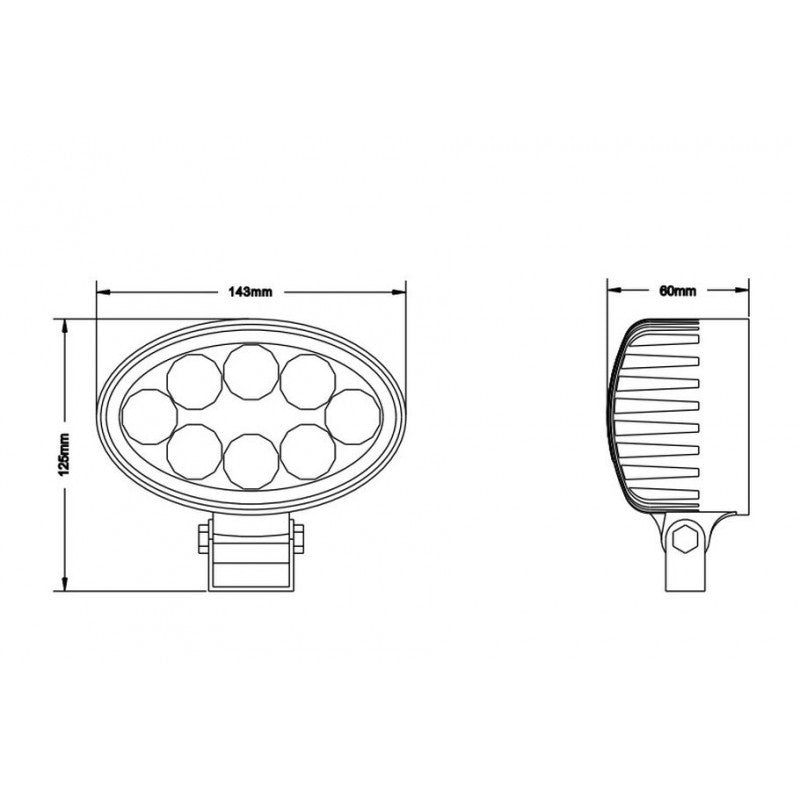 LED Work Lamp / Oval Shape - spo-cs-disabled - spo-default - spo-disabled - spo-notify-me-disabled