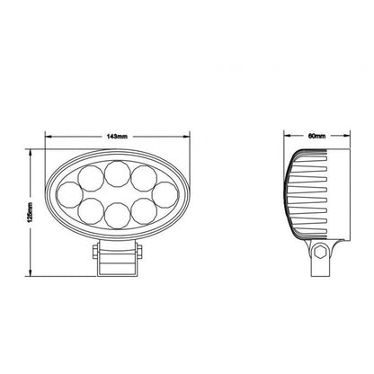 LED Work Lamp / Oval Shape - spo-cs-disabled - spo-default - spo-disabled - spo-notify-me-disabled