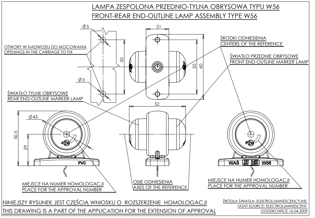 Small LED Outline Marker Light / Red & White / W56 - spo-cs-disabled - spo-default - spo-disabled - spo-notify-me-disab