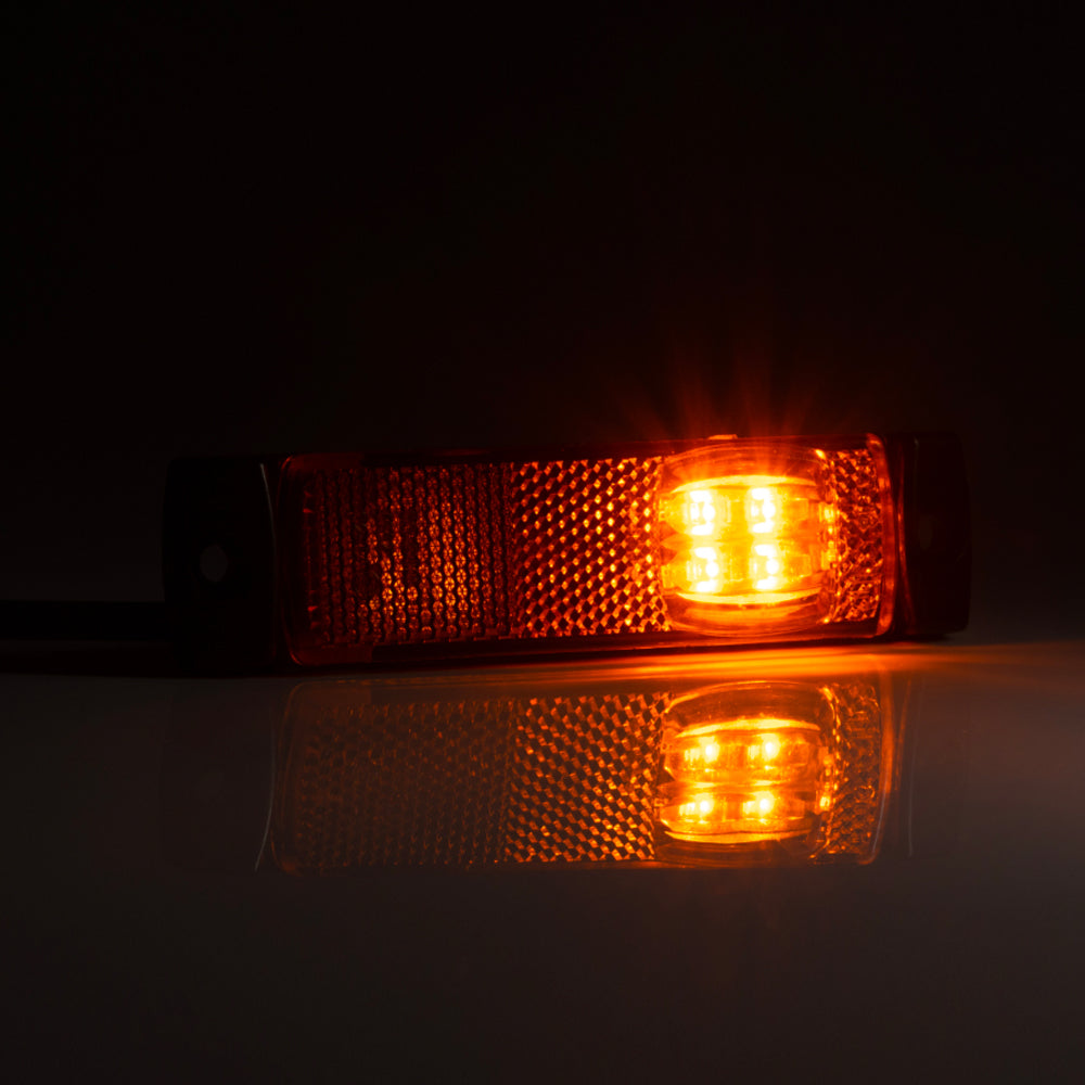 LED Marker Light with Reflector: White, Red or Amber - Front & Rear Marker Lights - spo-cs-disabled - spo-default - spo