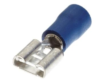 Blue Female Spade 6.3mm Terminals, Non insulated / Pack of 100 - Electrical Connectors - spo-cs-disabled - spo-default