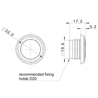 LED Bulls Eye Round Marker Lamp with Flat & Curved Gasket - spo-cs-disabled - spo-default - spo-disabled - spo-notify-m