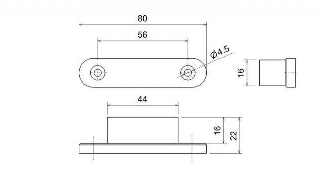 LED Flush Fit Marker Light - with Long Cable 2.5m - Bin:A1 - Front & Rear Marker Lights - Side Marker Lights - spo-cs-d