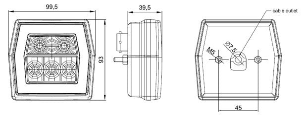 LED Rear Trailer Lamp Neon Effect with Stop Tail & Indicator - spo-cs-disabled - spo-default - spo-disabled - spo-notif