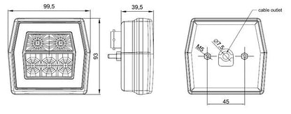 LED Rear Trailer Lamp Neon Effect with Stop Tail & Indicator - spo-cs-disabled - spo-default - spo-disabled - spo-notif