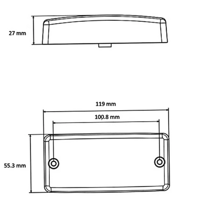 Classic LED Side Marker Lamp / Hella Style / Amber Lens - 