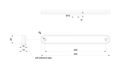 Long LED Slim Line Marker Lights Length 225mm - Bulbs - spo-cs-disabled - spo-default - spo-disabled - spo-notify-me-di