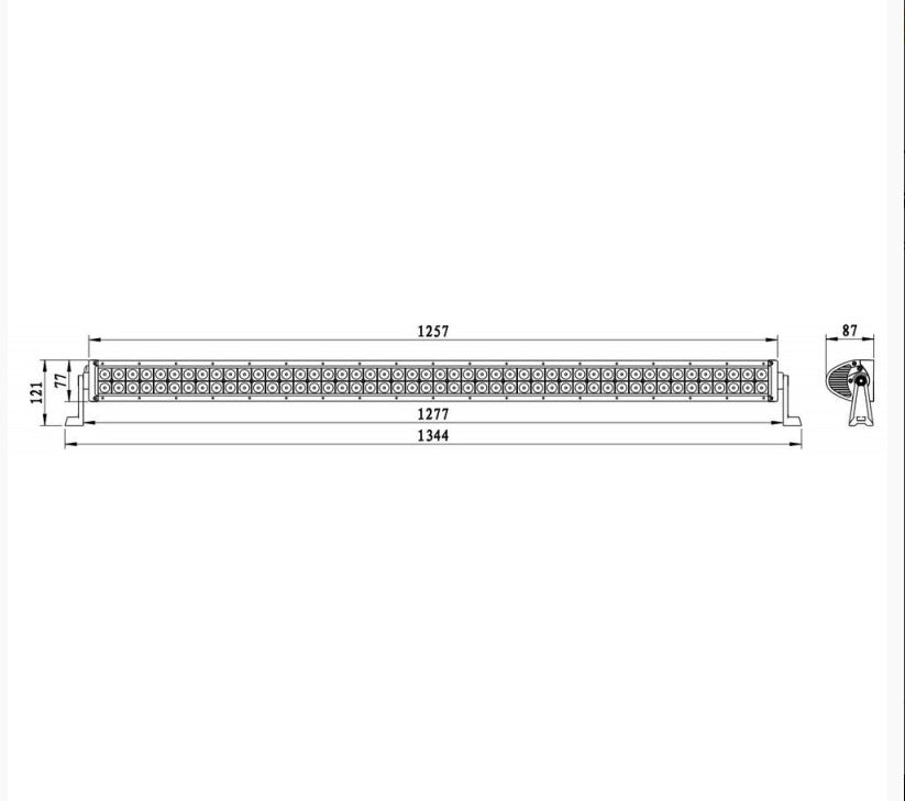 Curved LED Light Bar / Flood Beam / Curved / 96x LED / 1344mm - spo-cs-disabled - spo-default - spo-disabled - spo-noti