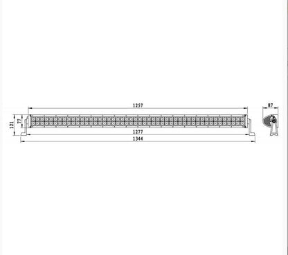 Curved LED Light Bar / Flood Beam / Curved / 96x LED / 1344mm - spo-cs-disabled - spo-default - spo-disabled - spo-noti