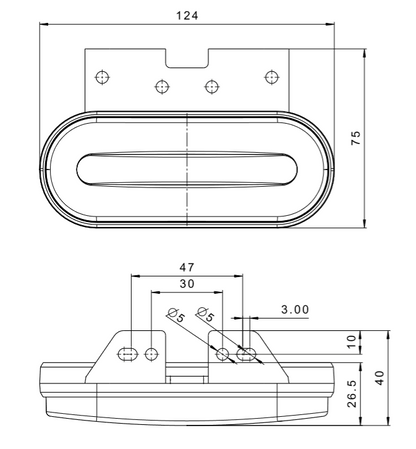 Fristom Amber LED Side Marker Lamp with Indicator - spo-cs-disabled - spo-default - spo-enabled - spo-notify-me-disable