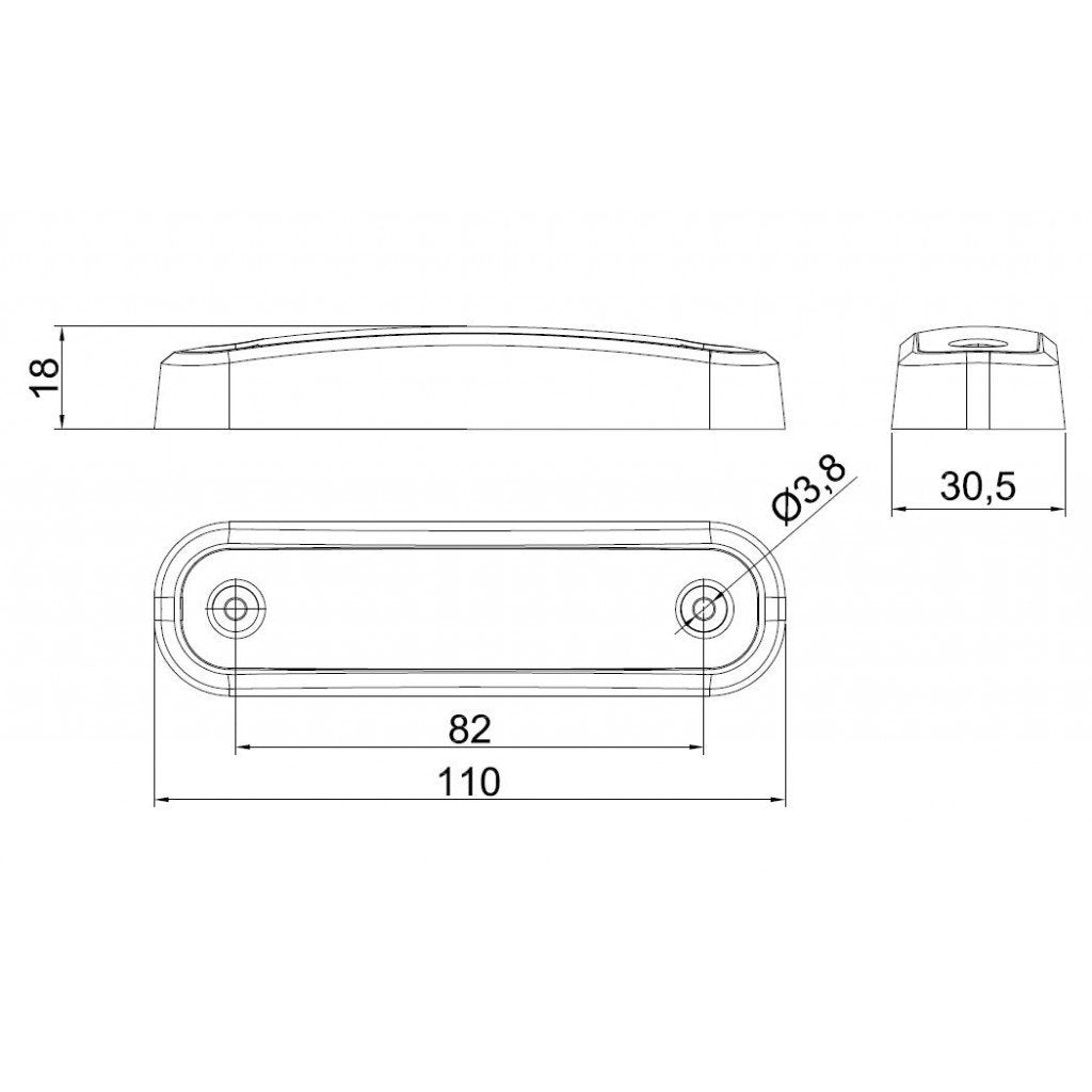 Neon Effect LED Marker Light with Transparent Gasket / Amber - spo-cs-disabled - spo-default - spo-disabled - spo-notif