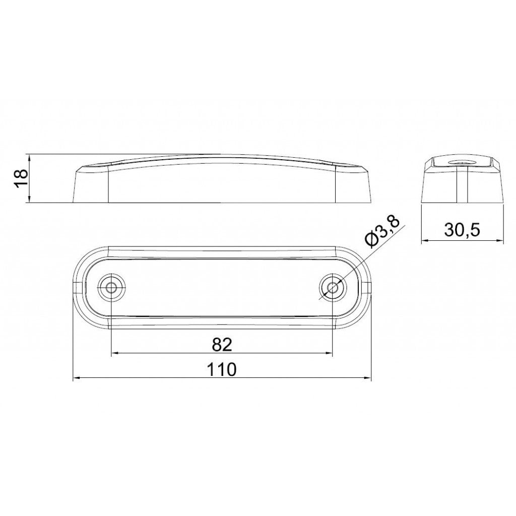 Neon Effect LED Marker Light with Transparent Gasket / Red - spo-cs-disabled - spo-default - spo-disabled - spo-notify