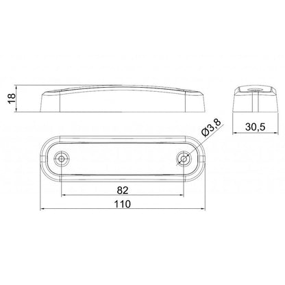 Neon Effect LED Marker Light with Transparent Gasket / Red - spo-cs-disabled - spo-default - spo-disabled - spo-notify