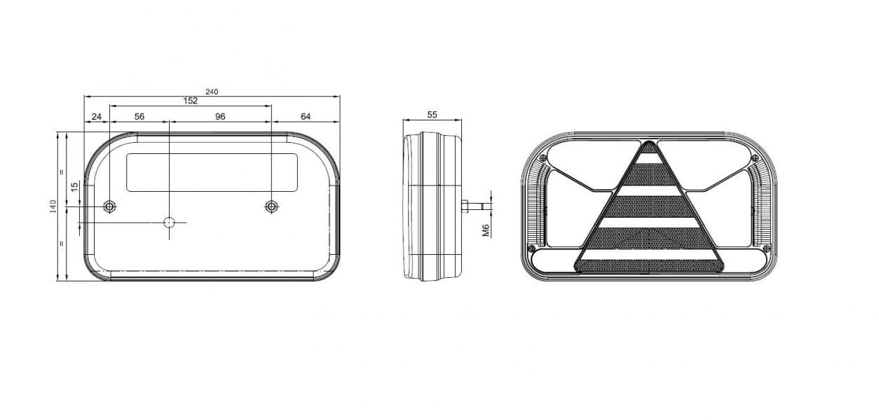 LED Trailer Lamp with Stop, Tail, Indicator, Fog, Reverse & Reflector - spo-cs-disabled - spo-default - spo-disabled