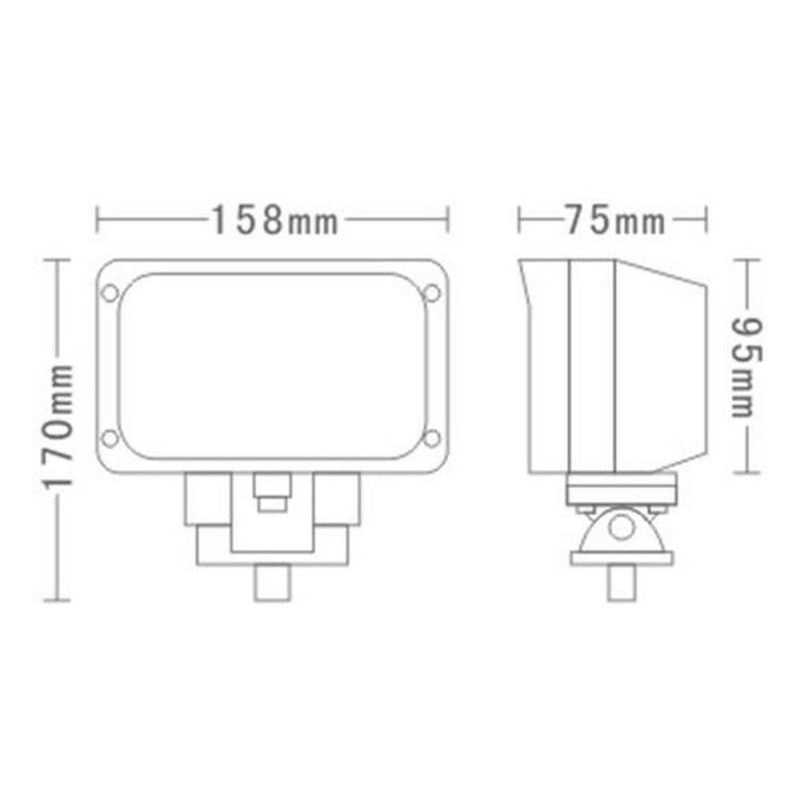 LED Rectangular Work Light - High Power - spo-cs-disabled - spo-default - spo-disabled - spo-notify-me-disabled