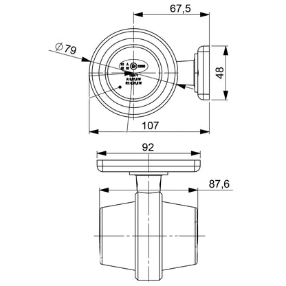 Old School Short LED Outline Marker Light / Red & Clear Lens - spo-cs-disabled - spo-default - spo-enabled - spo-notify