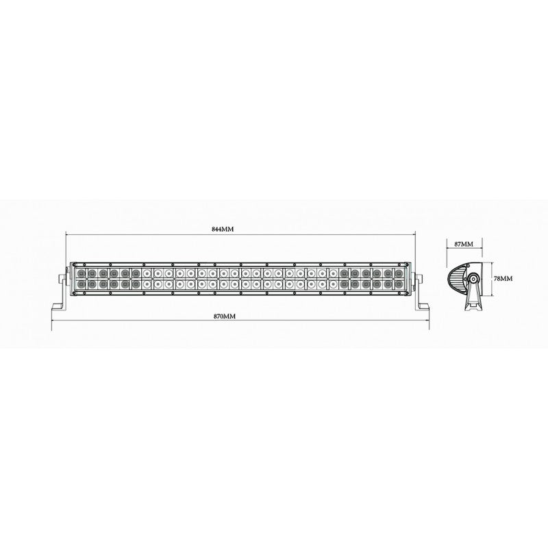 LED Light Bar / Flood Beam / 60x LED / 885mm - spo-cs-disabled - spo-default - spo-disabled - spo-notify-me-disabled