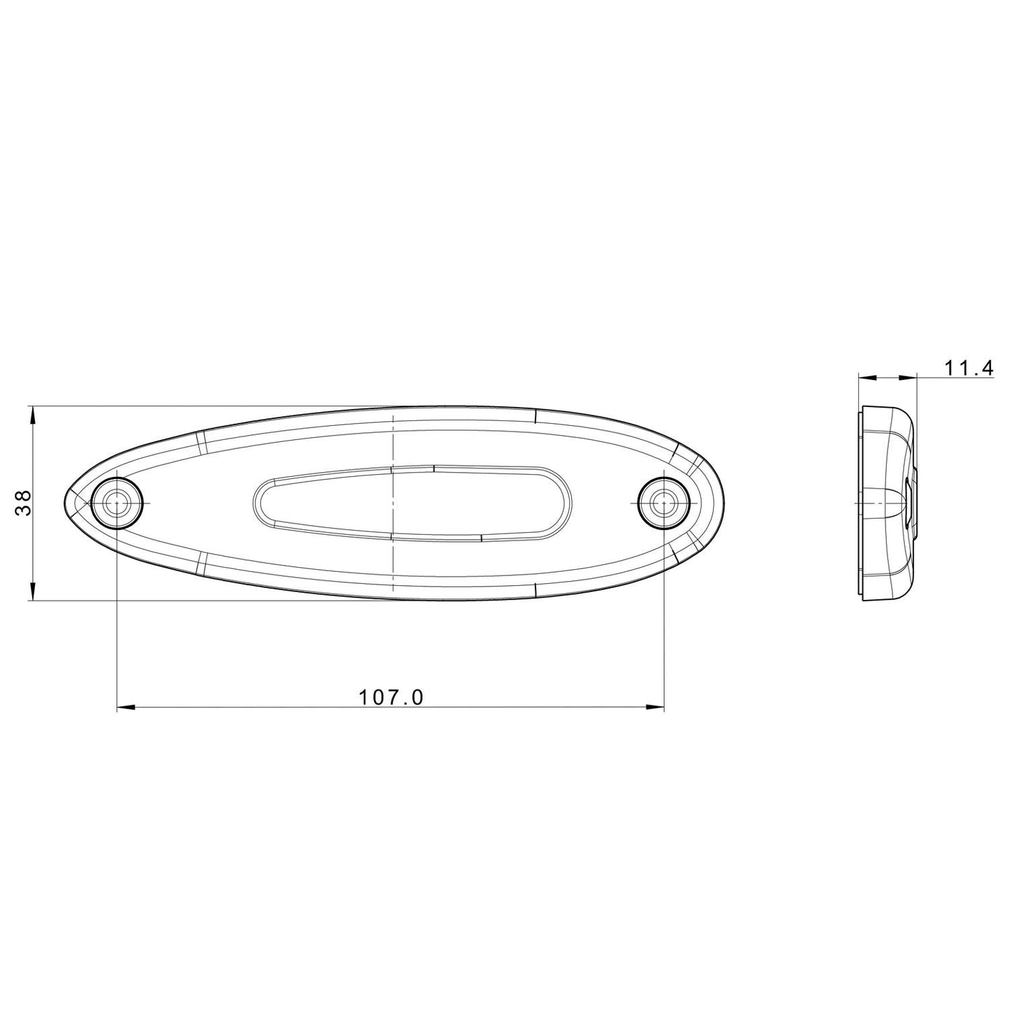 LED Side Marker Light with Reflector / Bracket - spo-cs-disabled - spo-default - spo-disabled - spo-notify-me-disabled