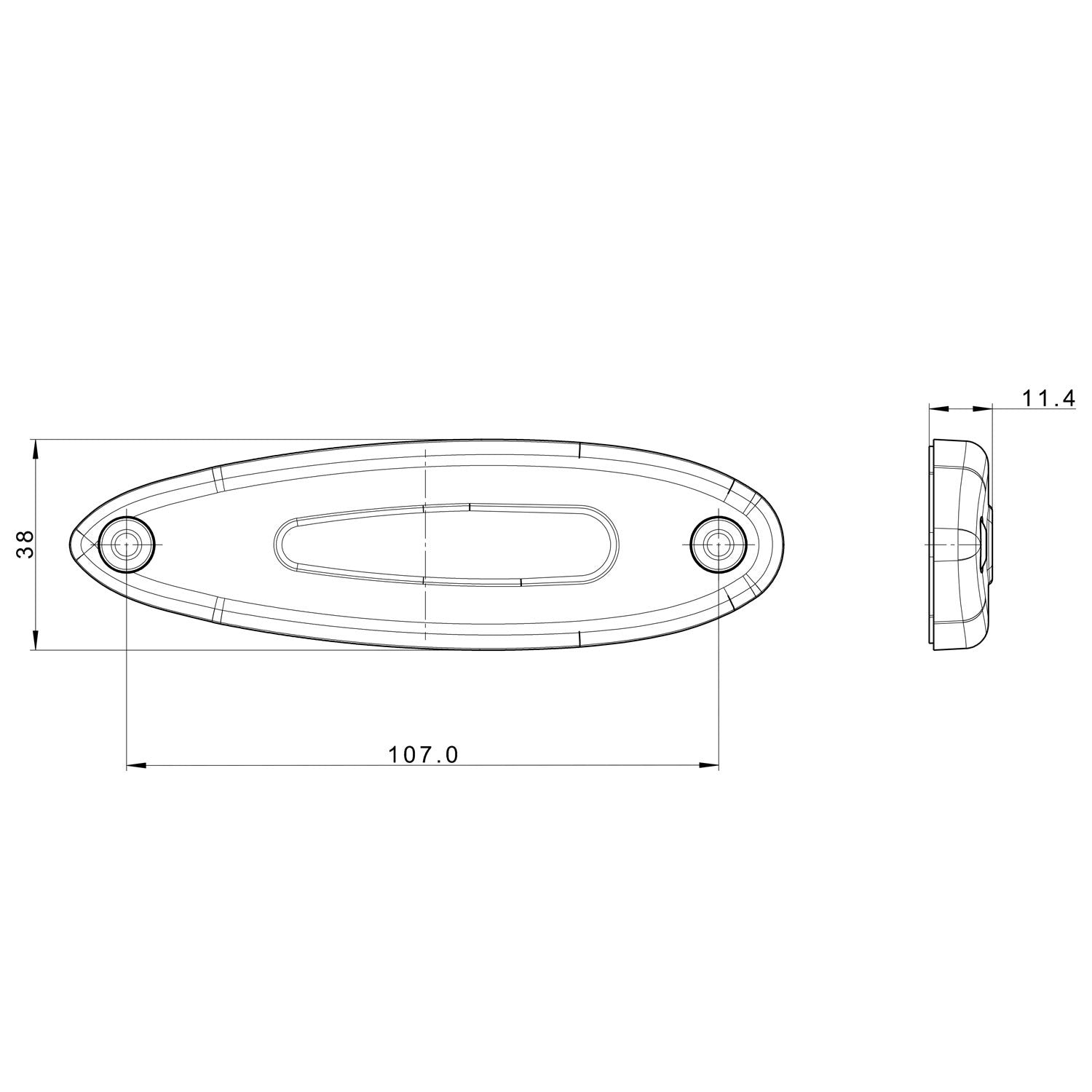 LED Side Marker Light with Reflector / Bracket - spo-cs-disabled - spo-default - spo-disabled - spo-notify-me-disabled