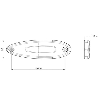 LED Side Marker Light with Reflector / Bracket - spo-cs-disabled - spo-default - spo-disabled - spo-notify-me-disabled