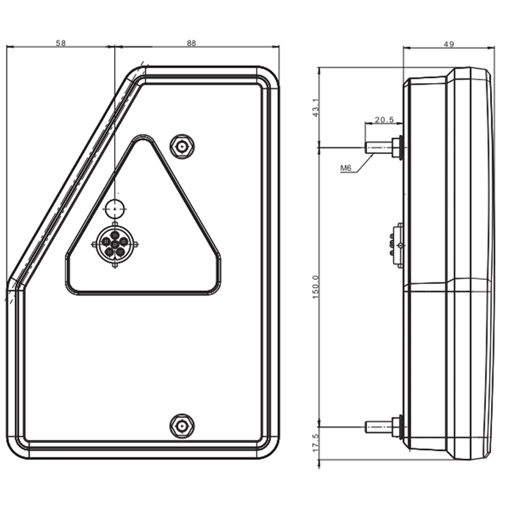 Rear 12v Trailer Lamp / 6 Function - spo-cs-disabled - spo-default - spo-disabled - spo-notify-me-disabled