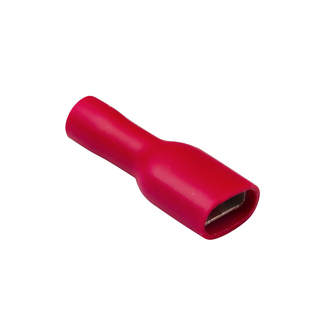 Red Fully Insulated Female Spade Terminals 4.8mm / Pack of 100 - spo-cs-disabled - spo-default - spo-disabled - spo-not