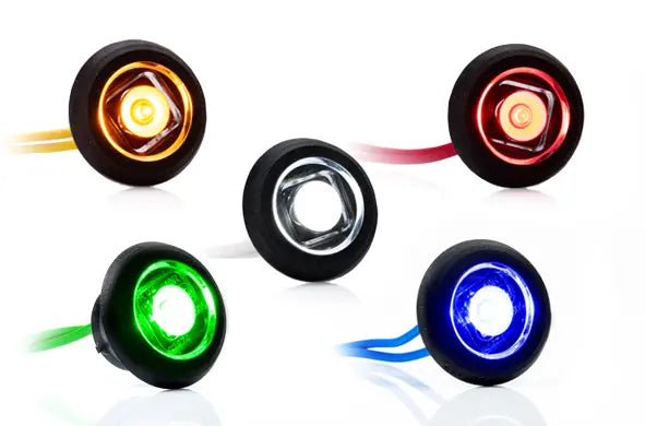 LED Bulls Eye Round Marker Lamp with Flat & Curved Gasket - spo-cs-disabled - spo-default - spo-disabled - spo-notify-m