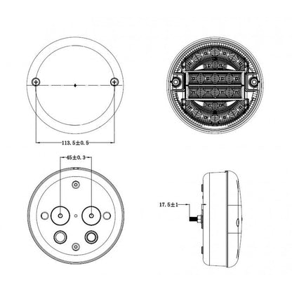 LED Round Burger Trailer Light / Deep Bracket - spo-cs-disabled - spo-default - spo-disabled - spo-notify-me-disabled