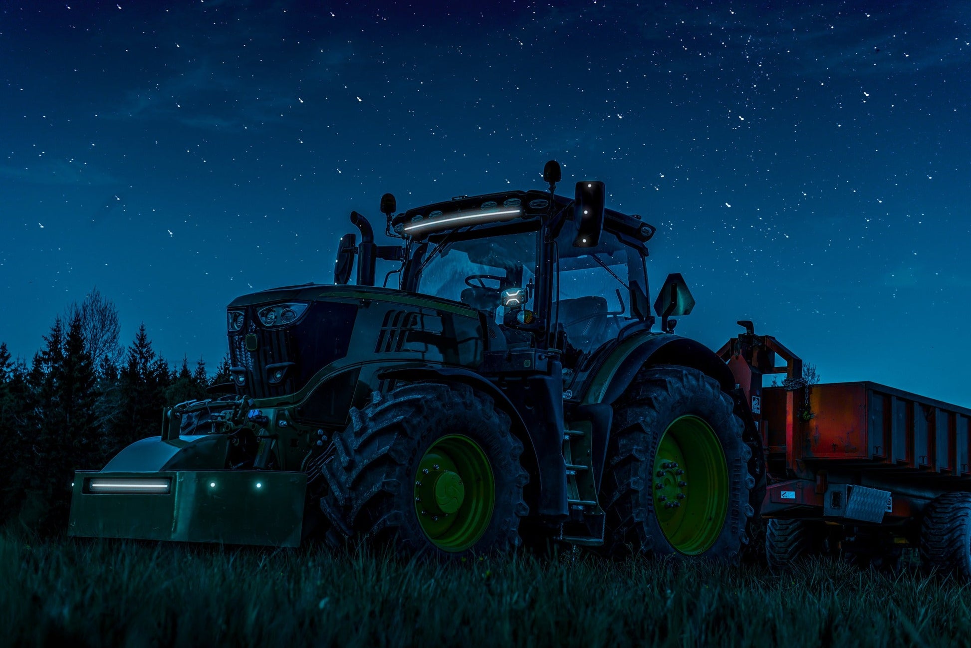 led light bar on new holand tractor