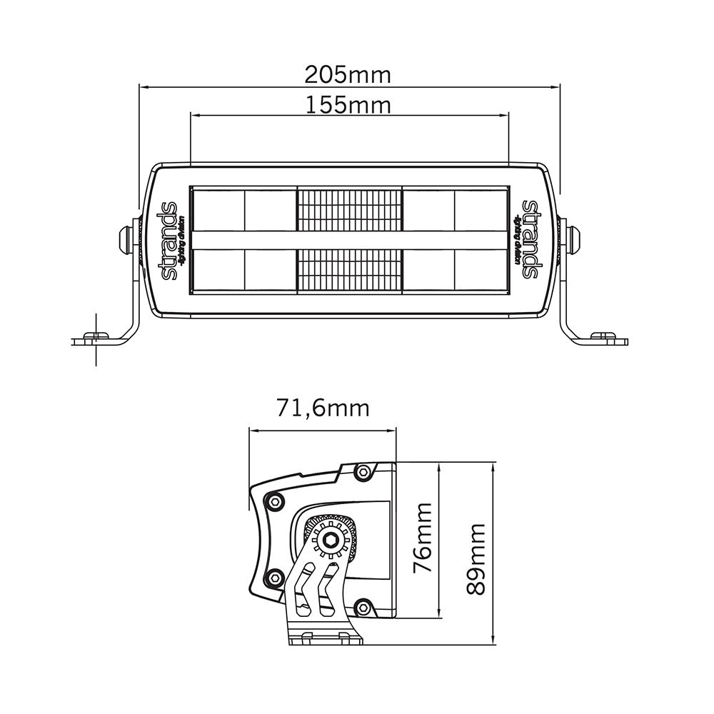 Strands Outlaw UDX LED Light Bar 8" 8 Inch