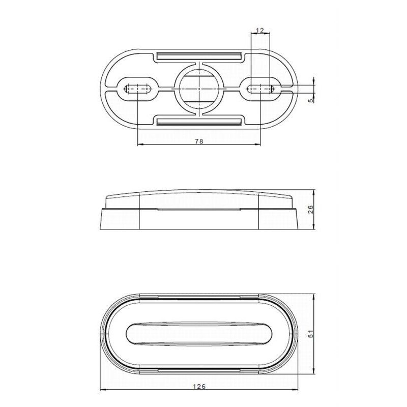 Fristom Amber Side Marker Light with LED Stripe - spo-cs-disabled - spo-default - spo-enabled - spo-notify-me-disabled