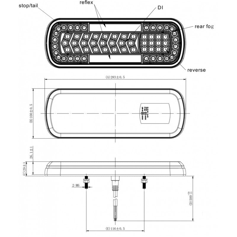 LED Trailer Lamp with Dynamic Indicator, Stop, Tail, Fog & Reverse - picked:K40 - spo-cs-disabled - spo-default - spo-d