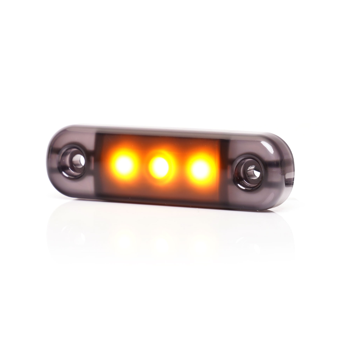 WAS Black Smoked Marker Light / Dark Lens / 3 LED - 